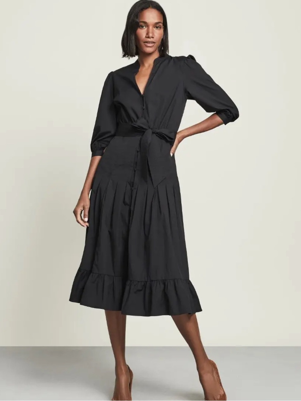 Veronica Beard - Izie Midi Dress in Black